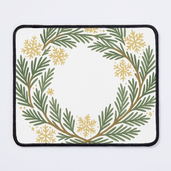 Item preview, Rustic Wreath of Pine Branches and Snowflakes  designed and sold by Fernova.