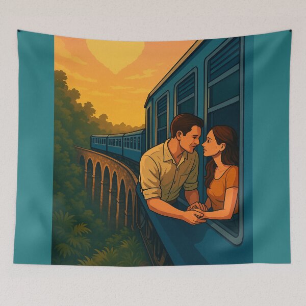 Item preview, Ella Train Love – Romance on the Nine Arch Bridge designed and sold by Ceylon Luxe Collections.