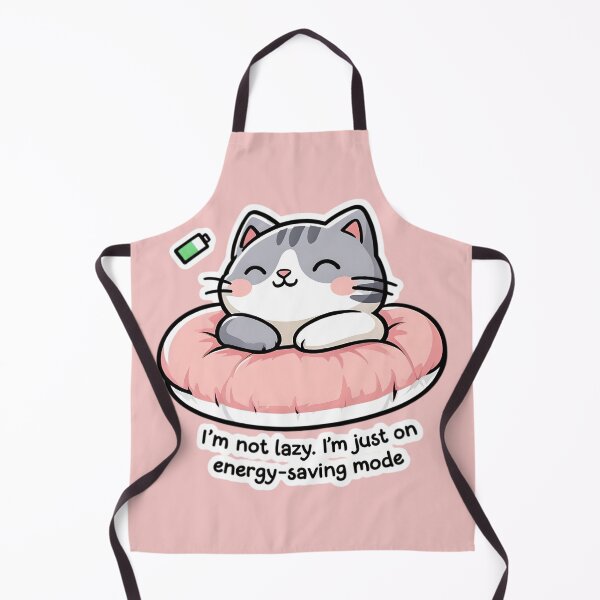 Item preview, “Not Lazy, Just a Low-Power Kitty” designed and sold by SamartkitDesign.