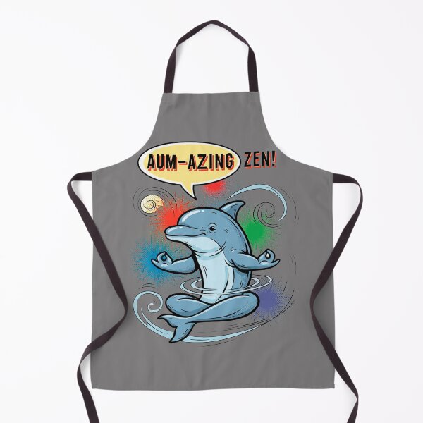Item preview, Zen Meditating Dolphin Pop Art Funny Yoga Pun designed and sold by SholoStudio.