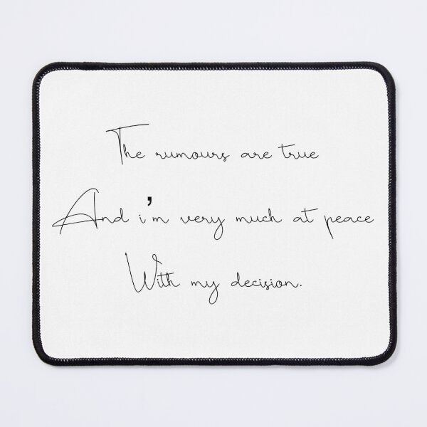 Item preview, At Peace With My Decision Quote designed and sold by Lumière 321.