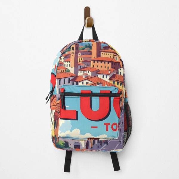 Item preview, Lucca, Tuscany, Italy: Vintage-Style Painterly Travel Poster designed and sold by LSVart.