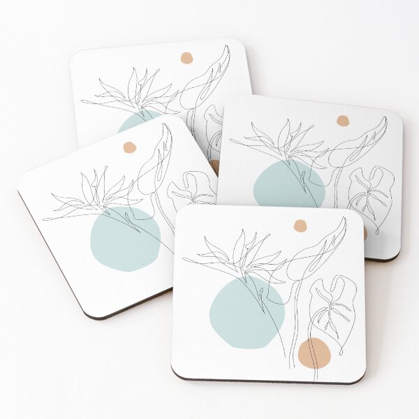 Item preview, Abstract Botanical Line Art | Minimalist Boho Flower & Leaves designed and sold by MonaRose_Art.
