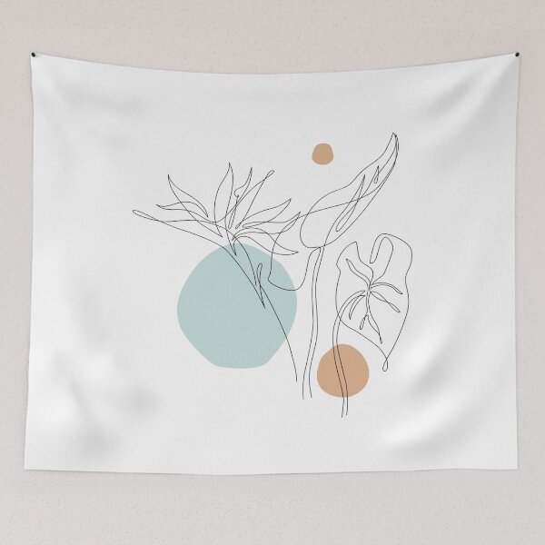 Item preview, Abstract Botanical Line Art | Minimalist Boho Flower & Leaves designed and sold by MonaRose_Art.