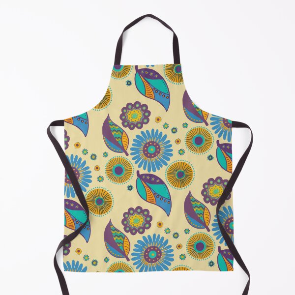 Item preview, Flowery doodle in yellow, blue and purple designed and sold by FUNKARIUM.