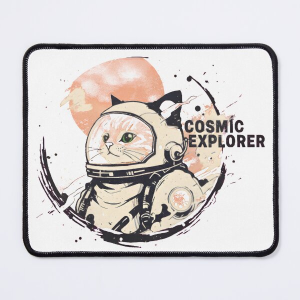 Item preview, Cosmic Explorer Astronaut Cat Vintage Space Art designed and sold by AbcDigs Studio.