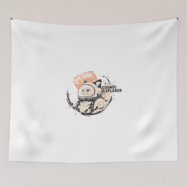 Item preview, Cosmic Explorer Astronaut Cat Vintage Space Art designed and sold by AbcDigs Studio.