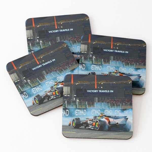 Item preview, Lando Norris celebrating his first world championship by doing donuts abstract designed and sold by Rodissimus1984.