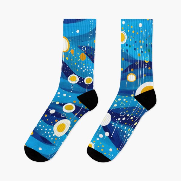 Item preview, Cool Blue Abstract Flowing Designs With Yellow Accents designed and sold by DEC02.