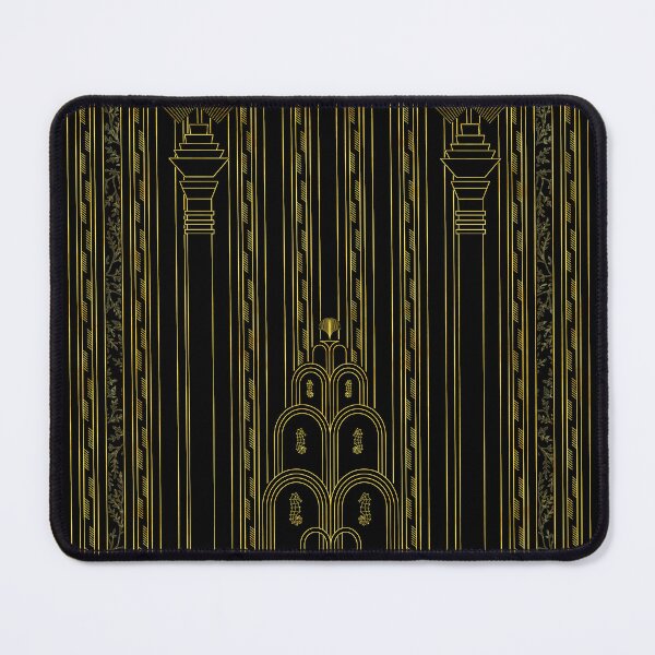 Item preview, Art Deco Gold Fountain Scene designed and sold by AdinaRose.