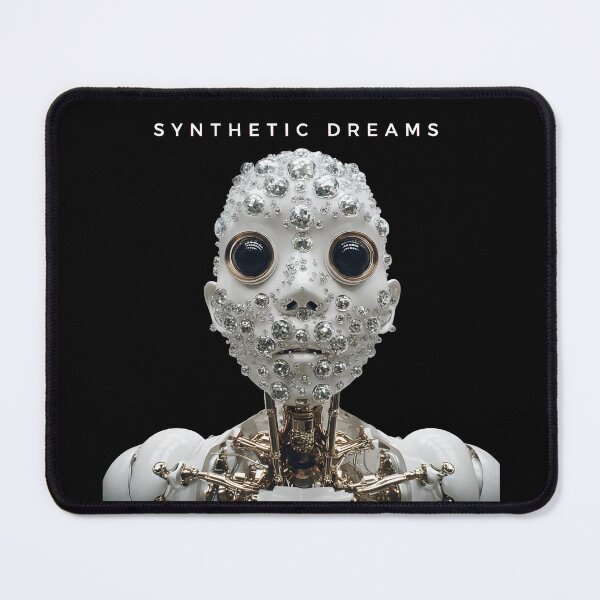 Item preview, Synthetic Dreams Diamond Encrusted Android Portrait designed and sold by AbcDigs Studio.