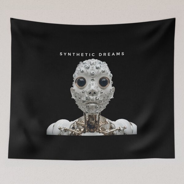 Item preview, Synthetic Dreams Diamond Encrusted Android Portrait designed and sold by AbcDigs Studio.
