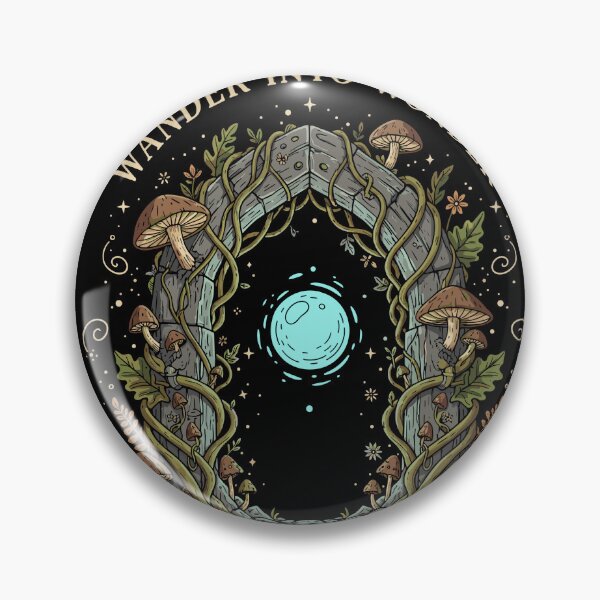 Item preview, Wander Into Wonder – Forest Portal With Mushrooms and Moon designed and sold by MoonrootStudio.