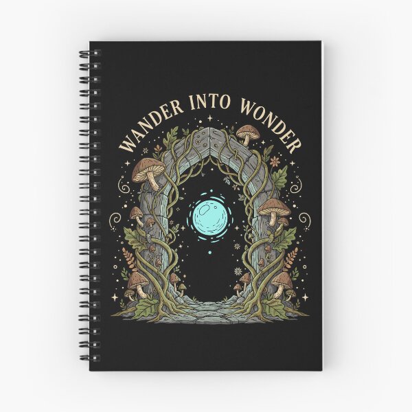 Item preview, Wander Into Wonder – Forest Portal With Mushrooms and Moon designed and sold by MoonrootStudio.