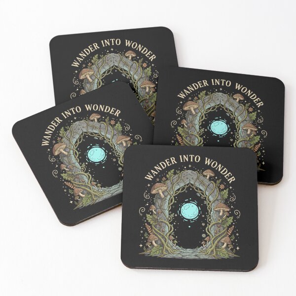 Item preview, Wander Into Wonder – Forest Portal With Mushrooms and Moon designed and sold by MoonrootStudio.