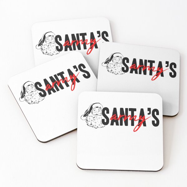 Item preview, Santa’s Army – Vintage Santa Head Christmas Typography Design designed and sold by JA World - Art & Design.