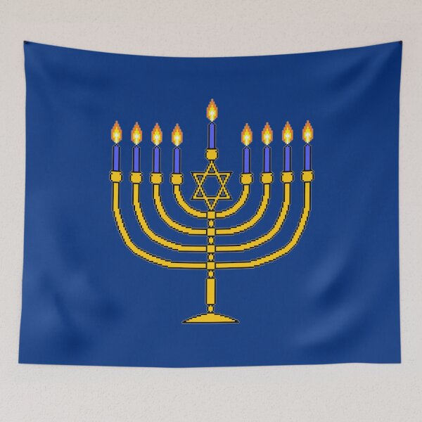 Item preview, 8-bit Hanukkah Menorah designed and sold by IORS.
