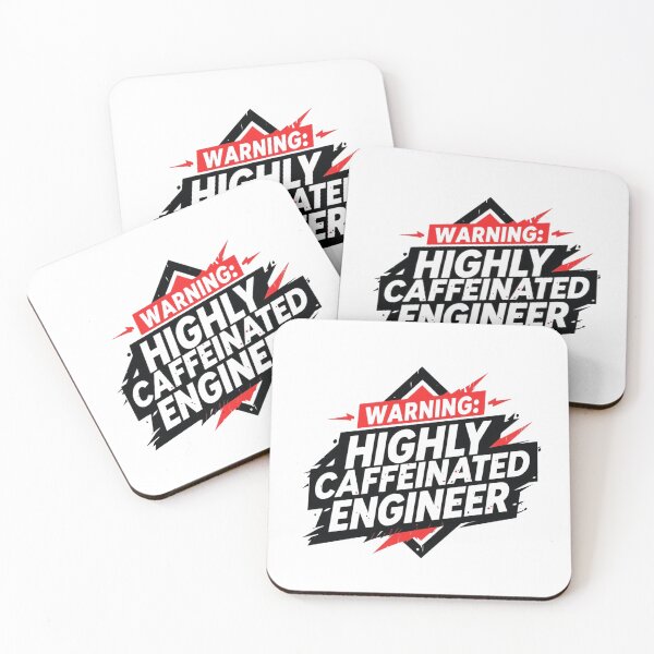 Item preview, Warning: Highly Caffeinated Engineer- coffee loverful design- Caffeine engineers  designed and sold by Happyhoo1.