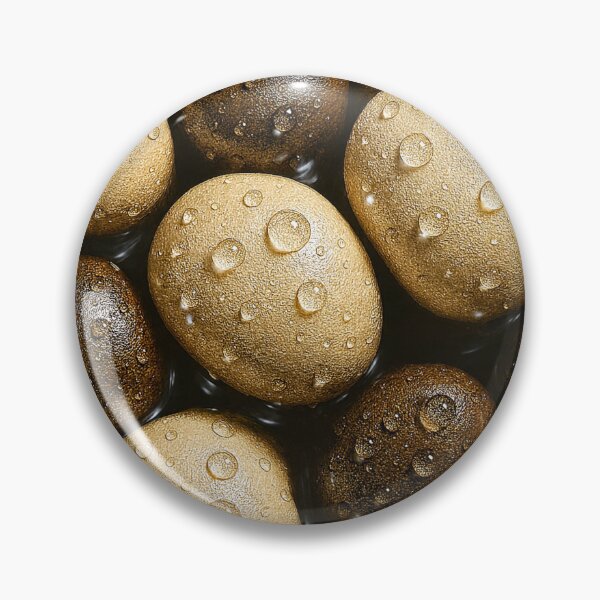 Item preview, Gold Brown Pebble Texture With Glossy Water Droplets designed and sold by Eric’s Creative Corner.