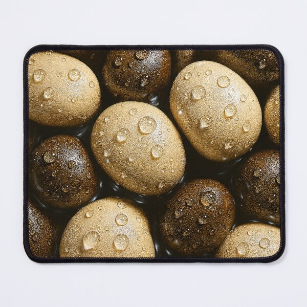 Item preview, Gold Brown Pebble Texture With Glossy Water Droplets designed and sold by Eric’s Creative Corner.