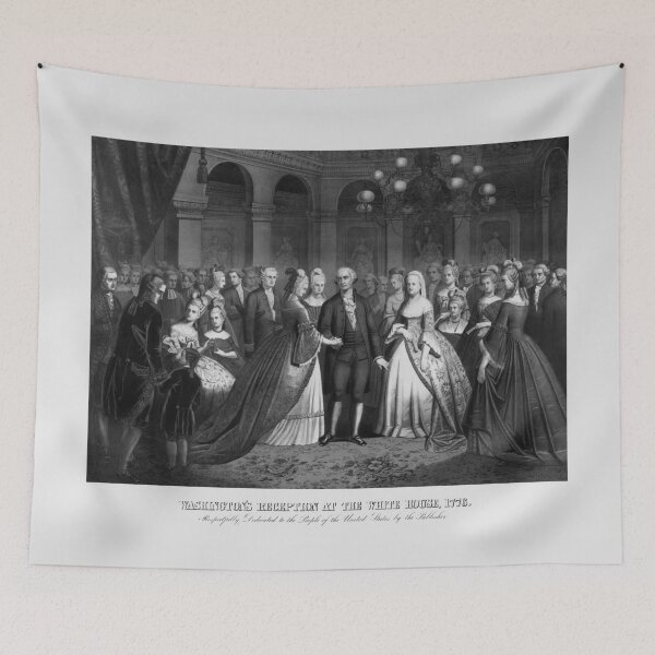 Item preview, George Washington’s Reception at White House - 1776  designed and sold by warishellstore.