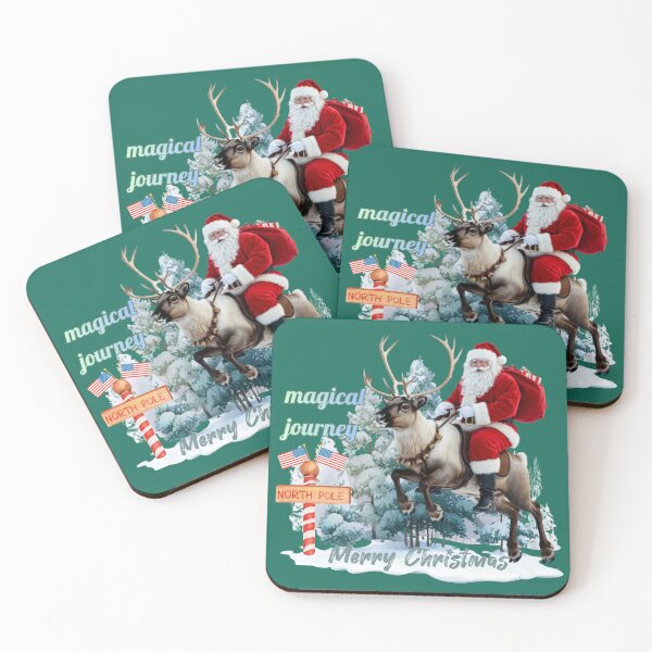 Item preview, Santa Claus and magical reindeer,Santa Claus on his way to the USA designed and sold by OLYUS.