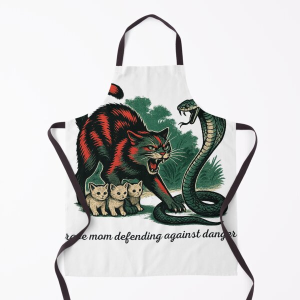 Item preview, Brave Cat Mom vs Cobra - Wildlife Defender designed and sold by familysteven.