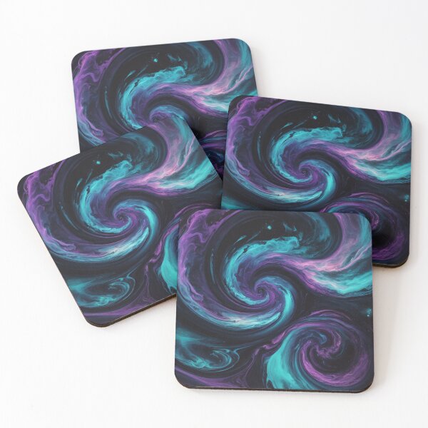 Item preview, Cosmic Black Marble – Nebula Glow Abstract Texture designed and sold by Thompika.