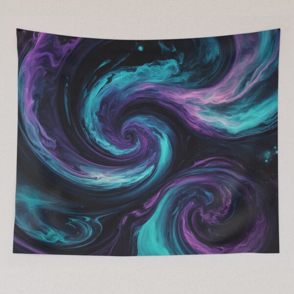 Item preview, Cosmic Black Marble – Nebula Glow Abstract Texture designed and sold by Thompika.