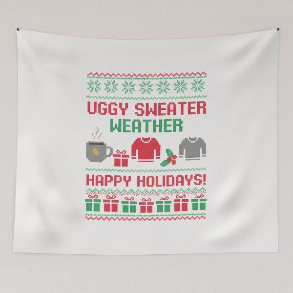 Item preview, Ugly Sweater Weather Christmas Shirt – Cozy Retro Pixel Happy Holidays Ugly Sweater Party Gift designed and sold by wellie-chic.