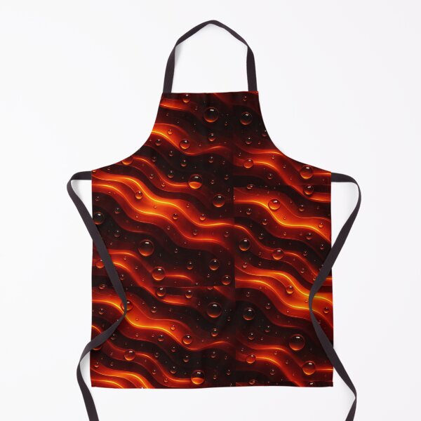 Aperçu de l'œuvre Motif ondulé 3D orange flamboyant avec des gouttelettes brillantes créée et vendue par Eric’s Creative Corner.