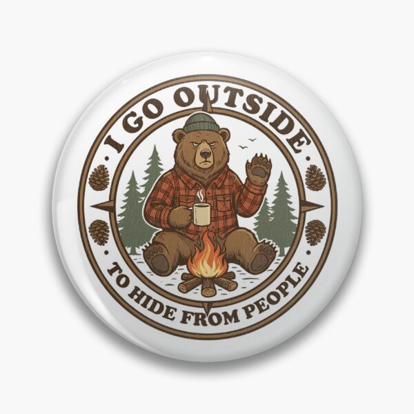 Item preview, Funny Outdoors Introvert Bear Camping Hide From People designed and sold by Mason-Pride.