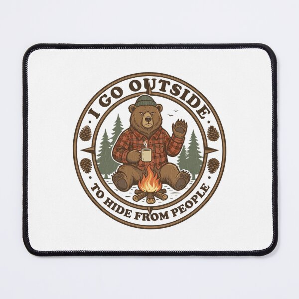 Item preview, Funny Outdoors Introvert Bear Camping Hide From People designed and sold by Mason-Pride.