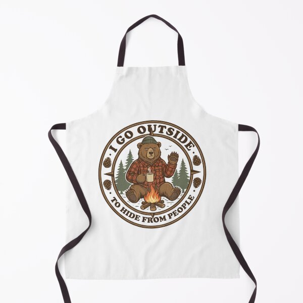 Item preview, Funny Outdoors Introvert Bear Camping Hide From People designed and sold by Mason-Pride.