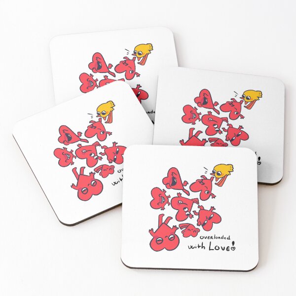 Item preview, Silly Heart Characters with Cute Yellow Chick designed and sold by Mason-Pride.