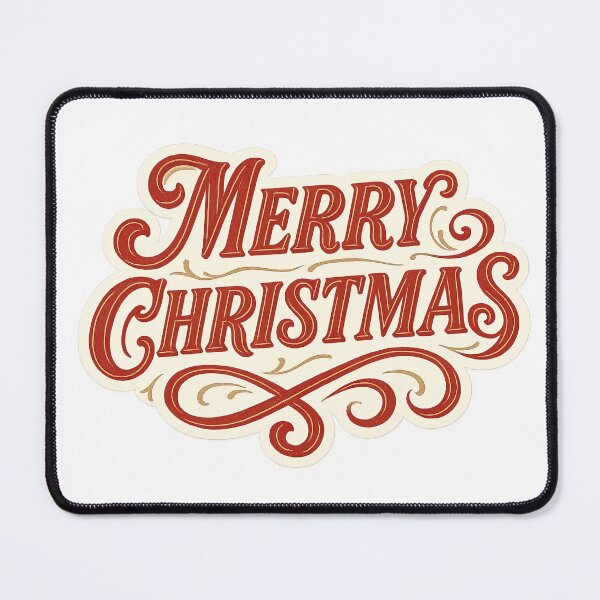 Item preview, Vintage Merry Christmas Greeting designed and sold by Trendy Sticker & Merch Collection - Express Yourself.