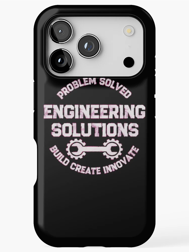 Thumbnail 1 of 4, iPhone Case, Engineering Solutions Problem Solved Build Create Innovate designed and sold by AbcDigs Studio.
