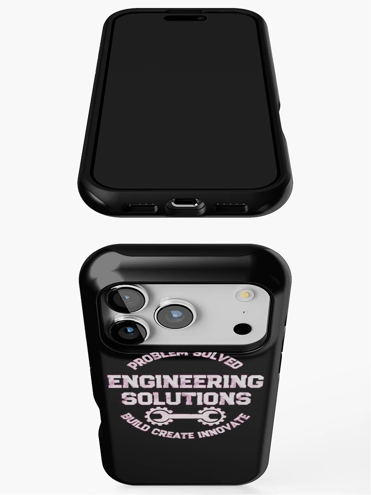 Thumbnail 3 of 4, iPhone Case, Engineering Solutions Problem Solved Build Create Innovate designed and sold by AbcDigs Studio.