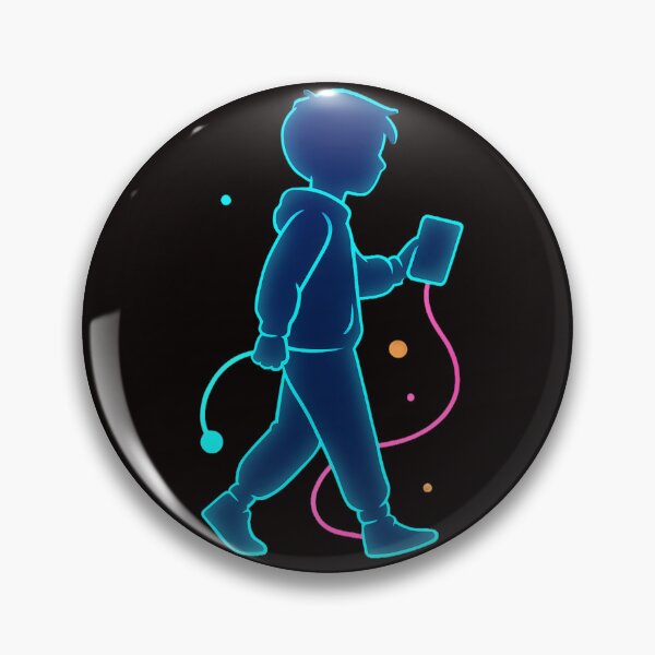 Item preview, Neon Futuristic Boy Silhouette – Glowcore Walking Sticker | Cyber Aesthetic Hoodie & Phone Case Design | Will Byers Vibe & Heated Rivalry Mood designed and sold by zevorgue.