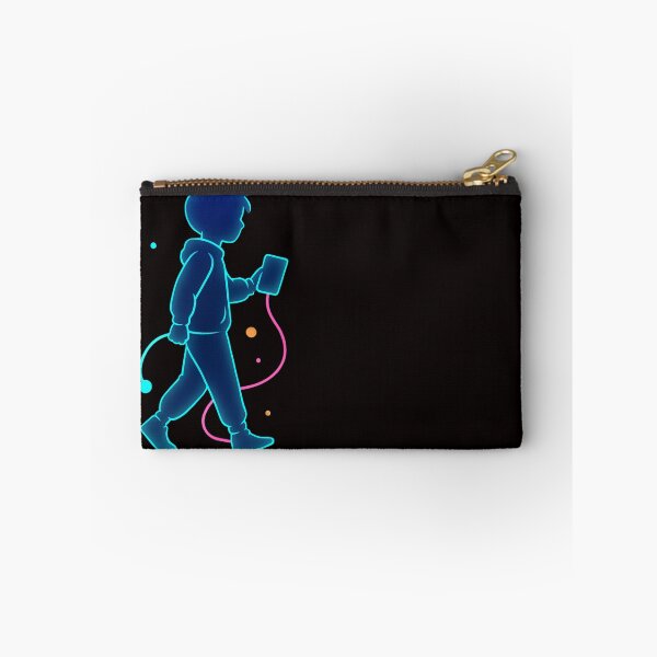 Item preview, Neon Futuristic Boy Silhouette – Glowcore Walking Sticker | Cyber Aesthetic Hoodie & Phone Case Design | Will Byers Vibe & Heated Rivalry Mood designed and sold by zevorgue.
