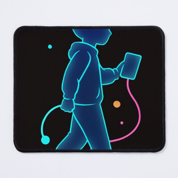 Item preview, Neon Futuristic Boy Silhouette – Glowcore Walking Sticker | Cyber Aesthetic Hoodie & Phone Case Design | Will Byers Vibe & Heated Rivalry Mood designed and sold by zevorgue.