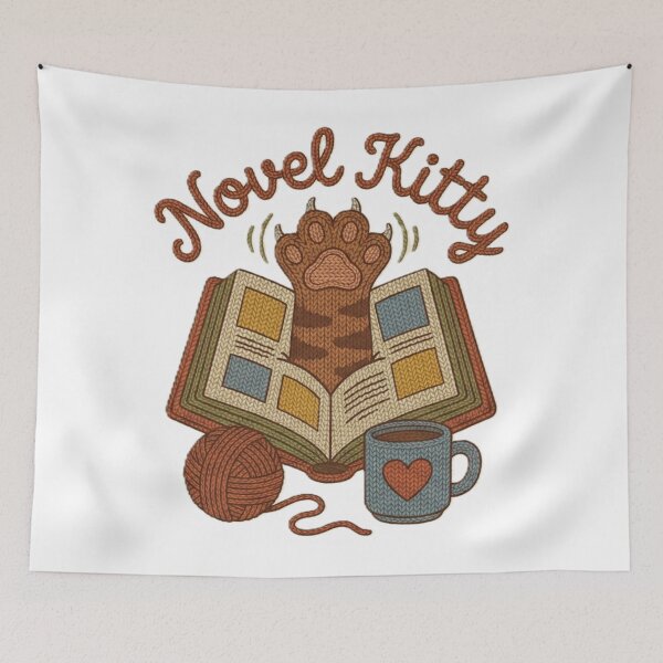 Item preview, Crochet Book Cat Claw Coffee Mug Yarn Heart designed and sold by JediKittenWars.