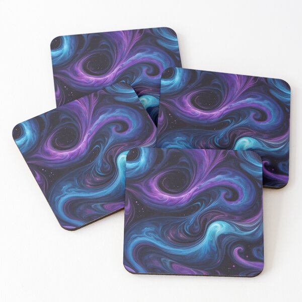 Item preview, Cosmic Black Marble – Nebula Glow Abstract Texture designed and sold by Thompika.