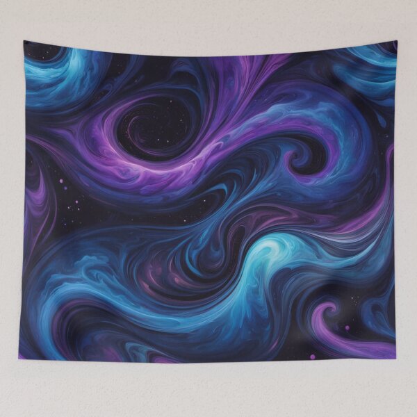 Item preview, Cosmic Black Marble – Nebula Glow Abstract Texture designed and sold by Thompika.