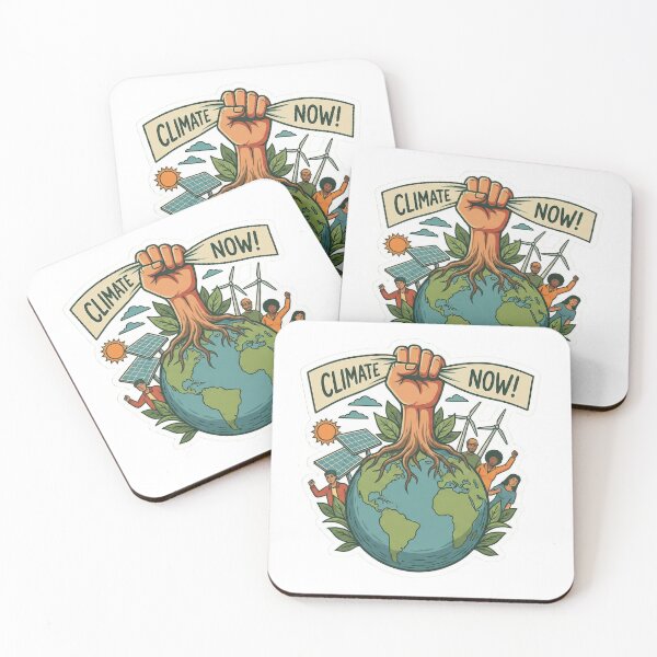 Item preview, Climate Now! Global Action and Renewable Energy Fist designed and sold by Wear2Transform.
