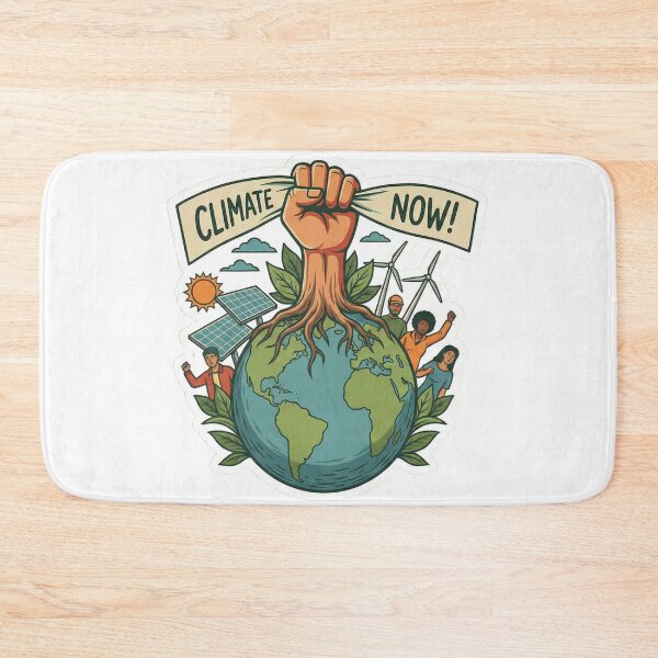 Item preview, Climate Now! Global Action and Renewable Energy Fist designed and sold by Wear2Transform.
