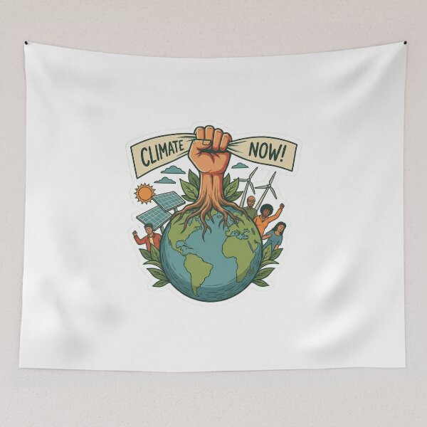 Item preview, Climate Now! Global Action and Renewable Energy Fist designed and sold by Wear2Transform.