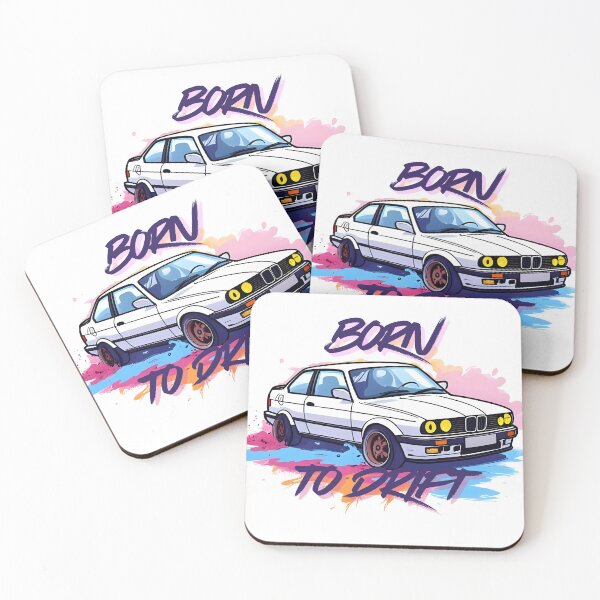 Item preview, Born To Drift Youngtimer Sport Coupe Car Art oldschool designed and sold by CarolynT95.
