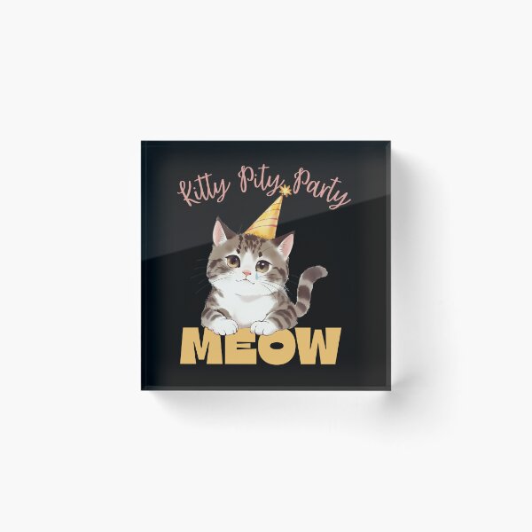 Item preview, Sad Cute Cat — Kitty Pity Party Meow — Cat Lover Gift designed and sold by SunandShade.