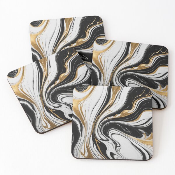 Item preview, Luxury Black & Gold Marble – Elegant Abstract Texture designed and sold by Thompika.